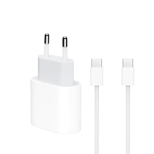 Cargador Tipo C 25W Completo (Base + Cable Certificado)